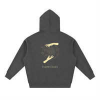 Essential Oversized "FLOWSTATE" Boxy Fit Fleece Hoodie