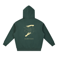 Essential Oversized "FLOWSTATE" Boxy Fit Fleece Hoodie