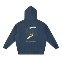 Essential Oversized "FLOWSTATE" Boxy Fit Fleece Hoodie
